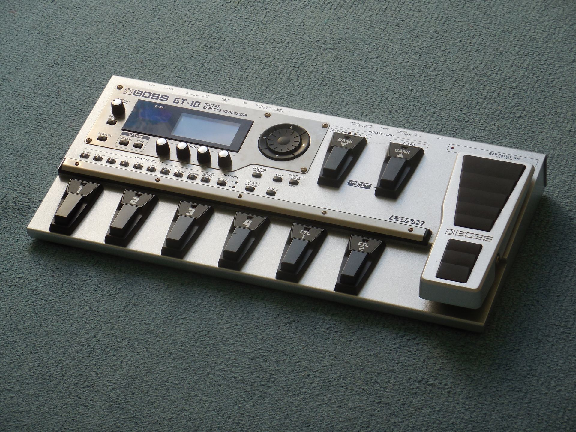 My Boss GT-10 effects panel